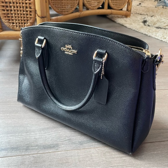 Black Coach Bag with Chain Crossbody - Picture 2 of 16